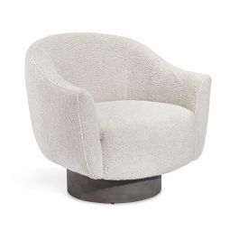 Simone Swivel Chair - Haze Shearling