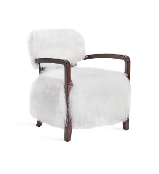 Royce Lounge Chair - Walnut/ White