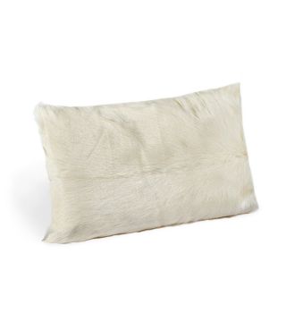 Goat Skin Bolster Pillow - Ivory
