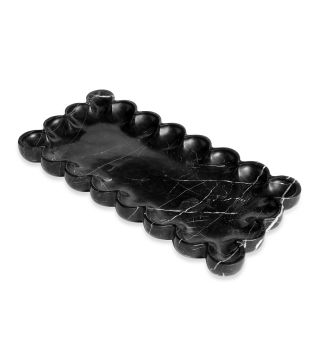 Bliss Large Scalloped Tray - Black