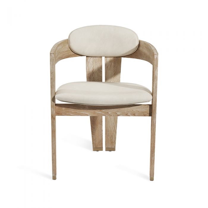 Maryl Dining Chair Whitewash, Whitewashed Wooden Dining Chairs