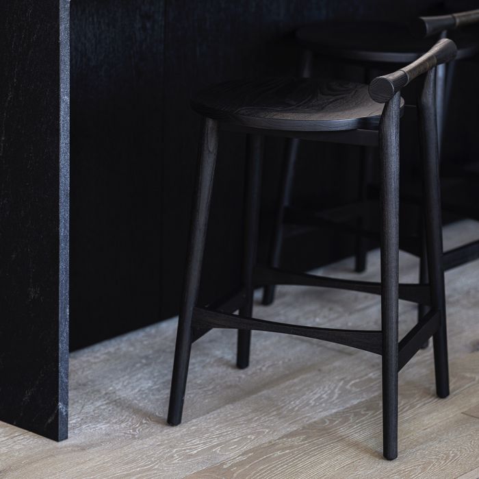 Madeira Counter Stool - Matte Black